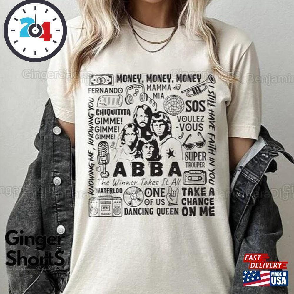 Abb4 Mamma Mia Shirt Retro 2D Abb Band Unisex Gift For Fan